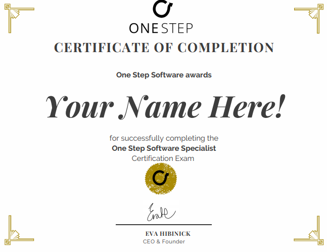 One Step Software Certification Program
